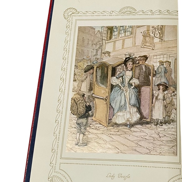 The School for Scandal by Richard Brinsley Sheridan Red Leather Bound Hardcover - Picture 8 of 15